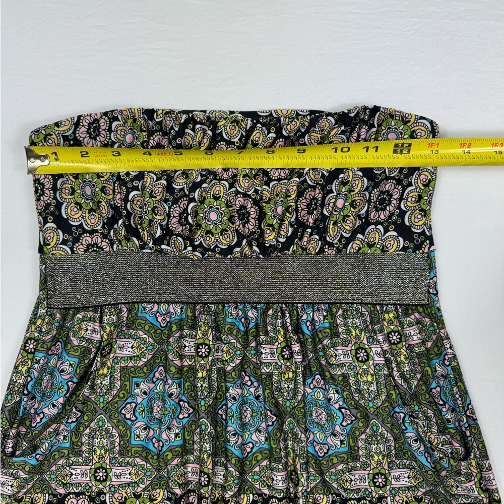 Authentic Y2K Baby Phat Bubble Hem Tube Dress McBling Paisley‎ Floral Mini Small - Picture 9 of 13